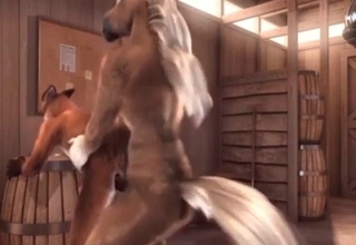 Cartoon zoophilia action with a fox