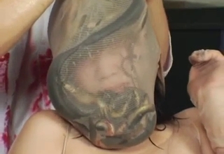 Japanese slut vs. eels and fish, enjoy