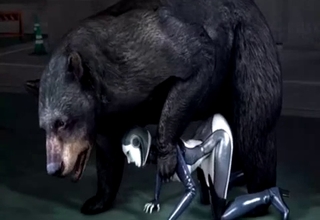 3D porn video with a big burly bear