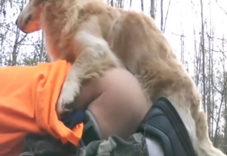 Furry beast fucking a guy's tight booty here