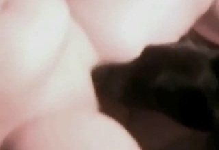 Big pussy lady is going to get licked by dog
