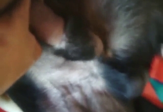 Teasing session with a sheath-style pleasure