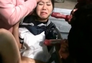 Two hot dogs and a Japanese coed zoophile